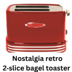 Nostalgia retro 2‑slice bagel toaster